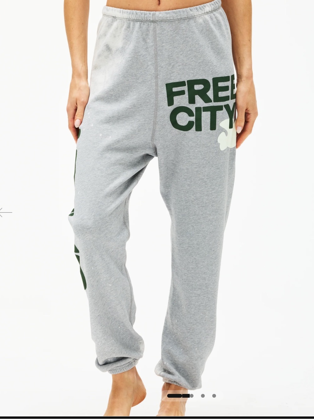 Freecity Letsgo Heatheryumm Bleachout Sweatpant Size Medium